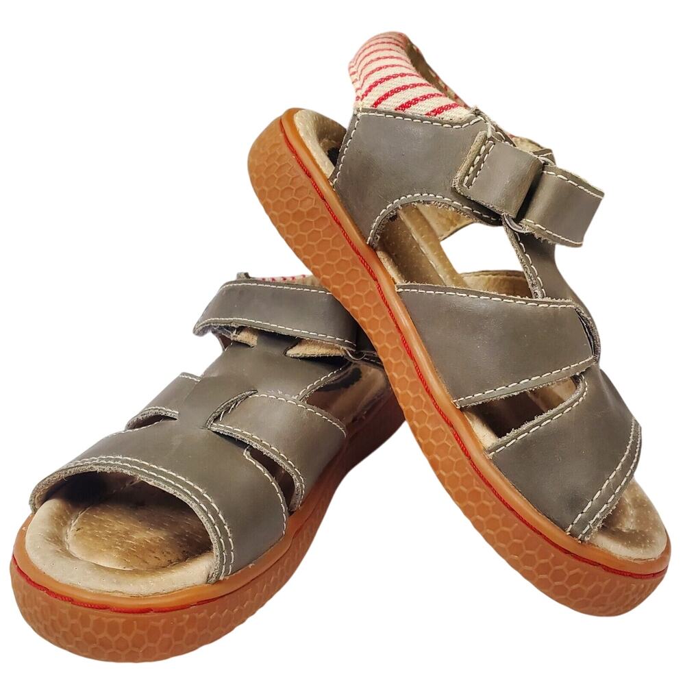 Livie and Luca 8  Leather Grey Chunky Sandals PLAY Shoes 2T Toddler Boys Size